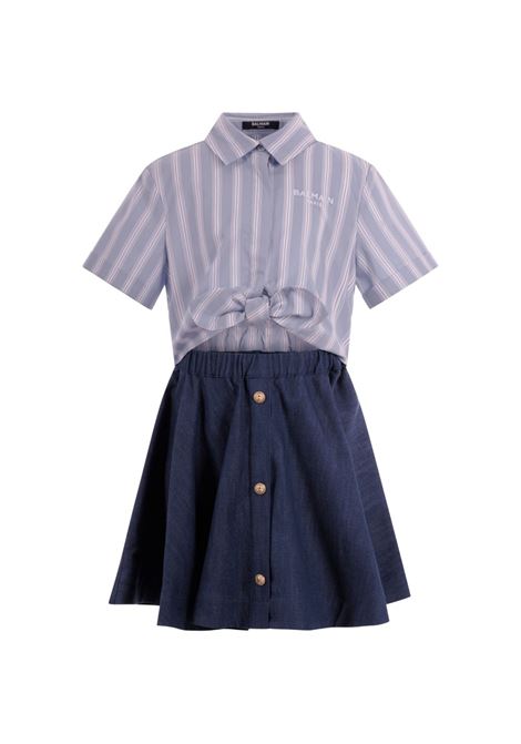 Abito a righe BALMAIN KIDS | BY1C71 P0588625BC